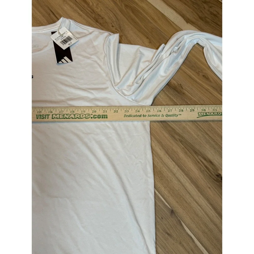 Adidas MLS‎ Pregame Long Sleeve Soccer Training Shirt White XLT